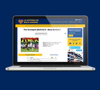 La historia de Boca Juniors web